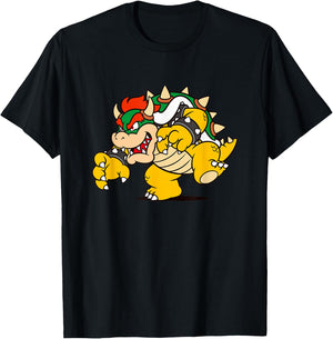 Super Mario Bowser Big Bad Classic Portrait T-Shirt - T-Shirt | Black