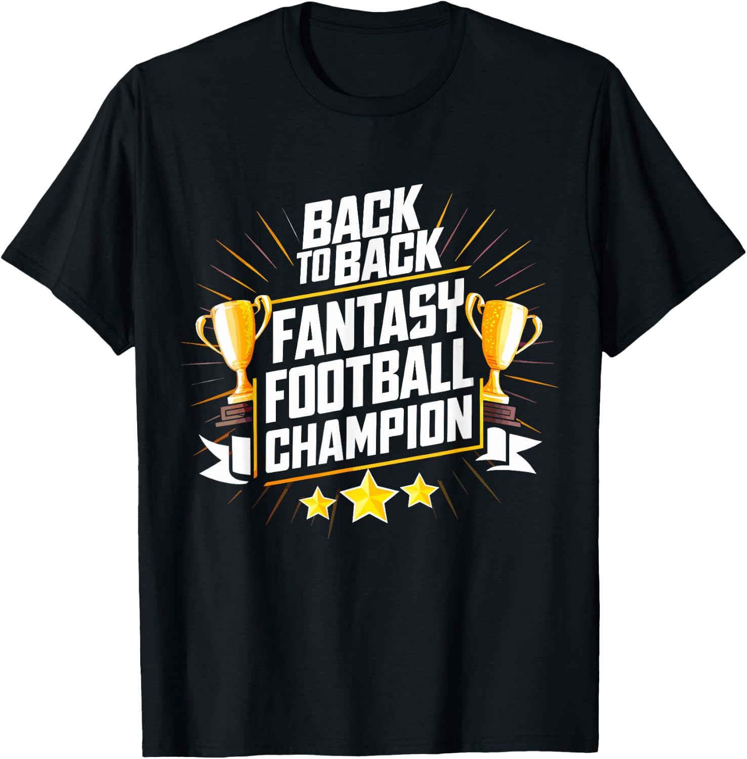 Back to Back Champion Fantasy Football Draft Party Kit T-Shirt - T-Shirt | Black