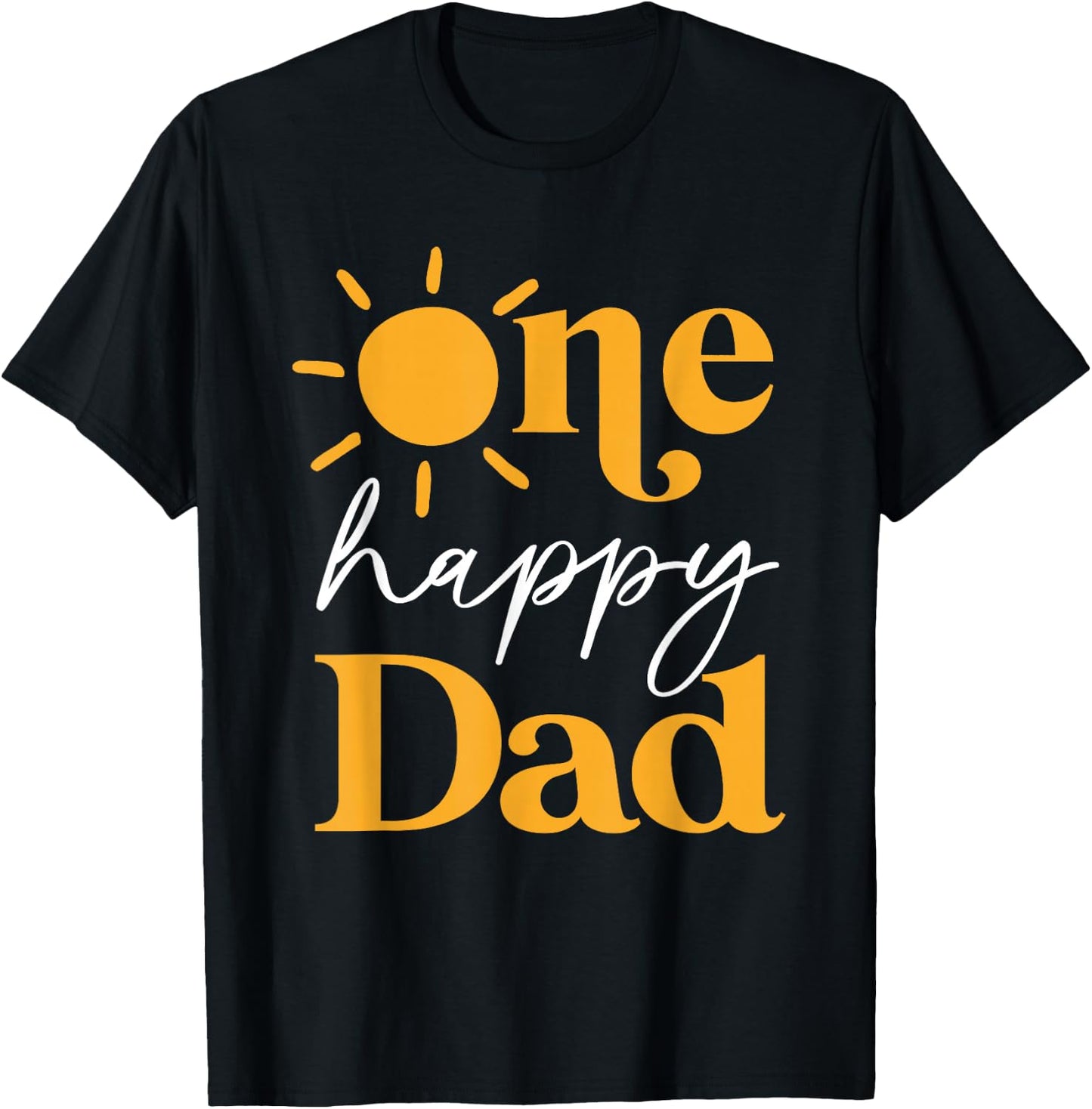 One Happy Dad of The Birthday First Trip Around the Sun T-Shirt - T-Shirt | Black