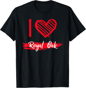 I Love Royal Oak I Heart Royal Oak T-Shirt - T-Shirt | Black