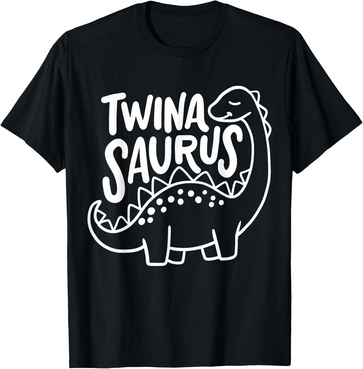 Twins Twin Kids Twinasaurus T-Shirt - T-Shirt | Black