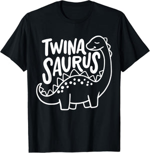 Twins Twin Kids Twinasaurus T-Shirt - T-Shirt | Black