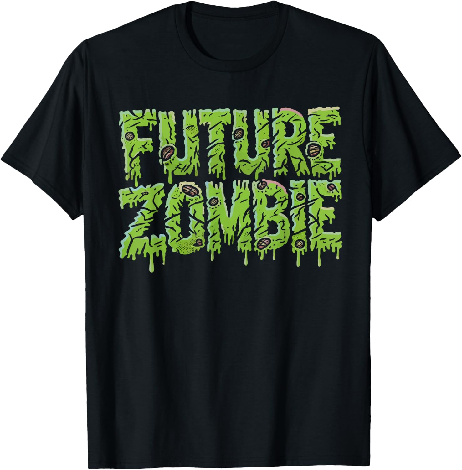 Future Zombie Halloween Costume Creepy T-Shirt - T-Shirt | Black