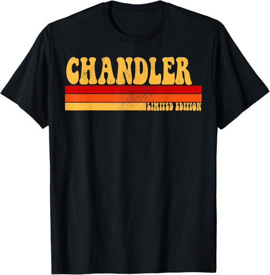 CHANDLER Name Personalized Idea Men Retro Vintage CHANDLER T-Shirt - T-Shirt | Black