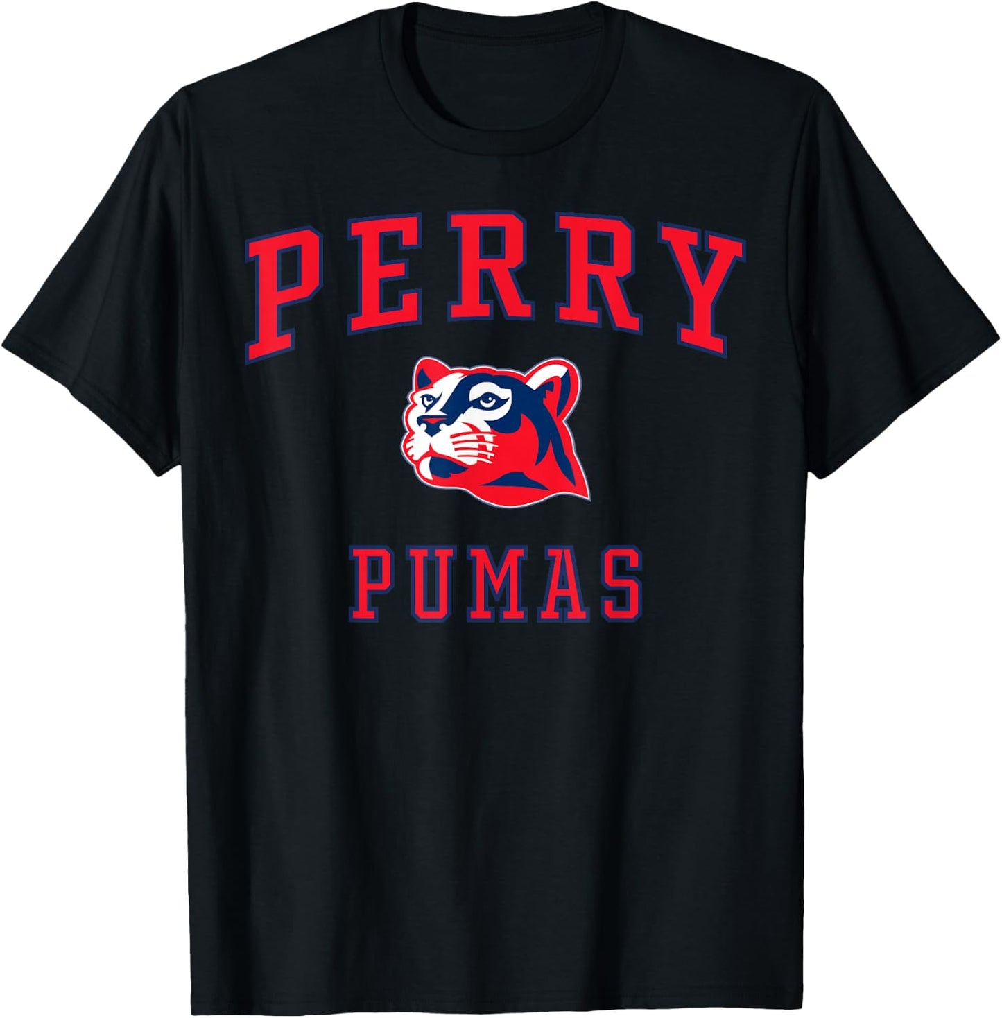 Perry High School Pumas C1 T-Shirt - T-Shirt | Black
