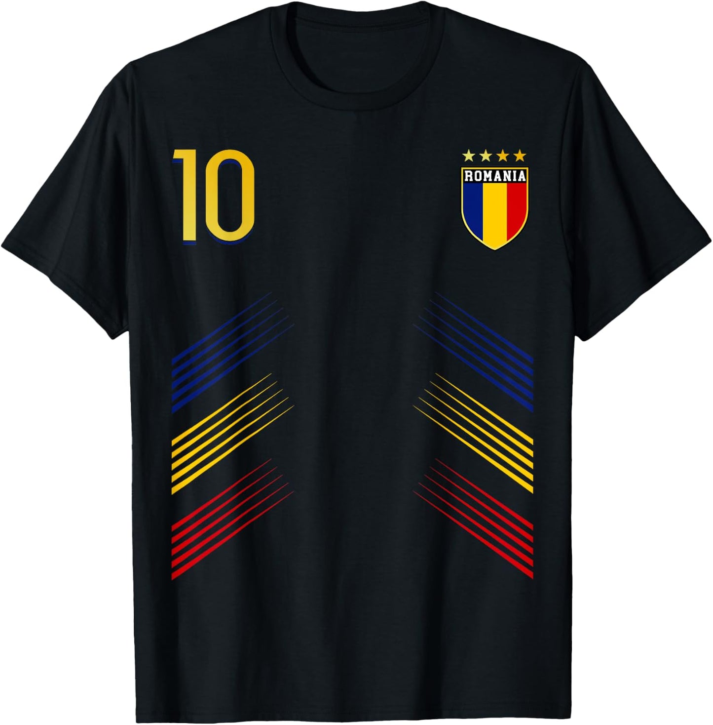 Romania Flag Romanian Pride Lovers T-Shirt - T-Shirt | Black