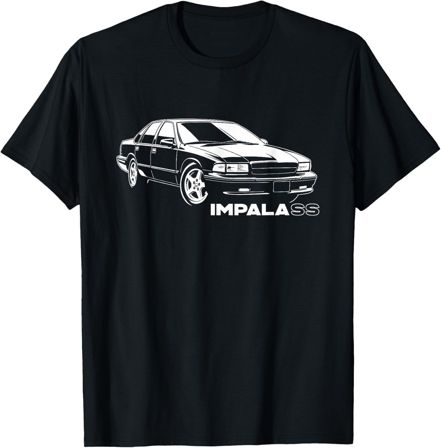 Impala SS Silhouette B Body Impala SS Car 94-96 Coupe OBS T-Shirt - T-Shirt | Black