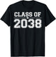 Class of 2038 Grow with Me Shirt, Graduation Kindergarten T-Shirt - T-Shirt | Black