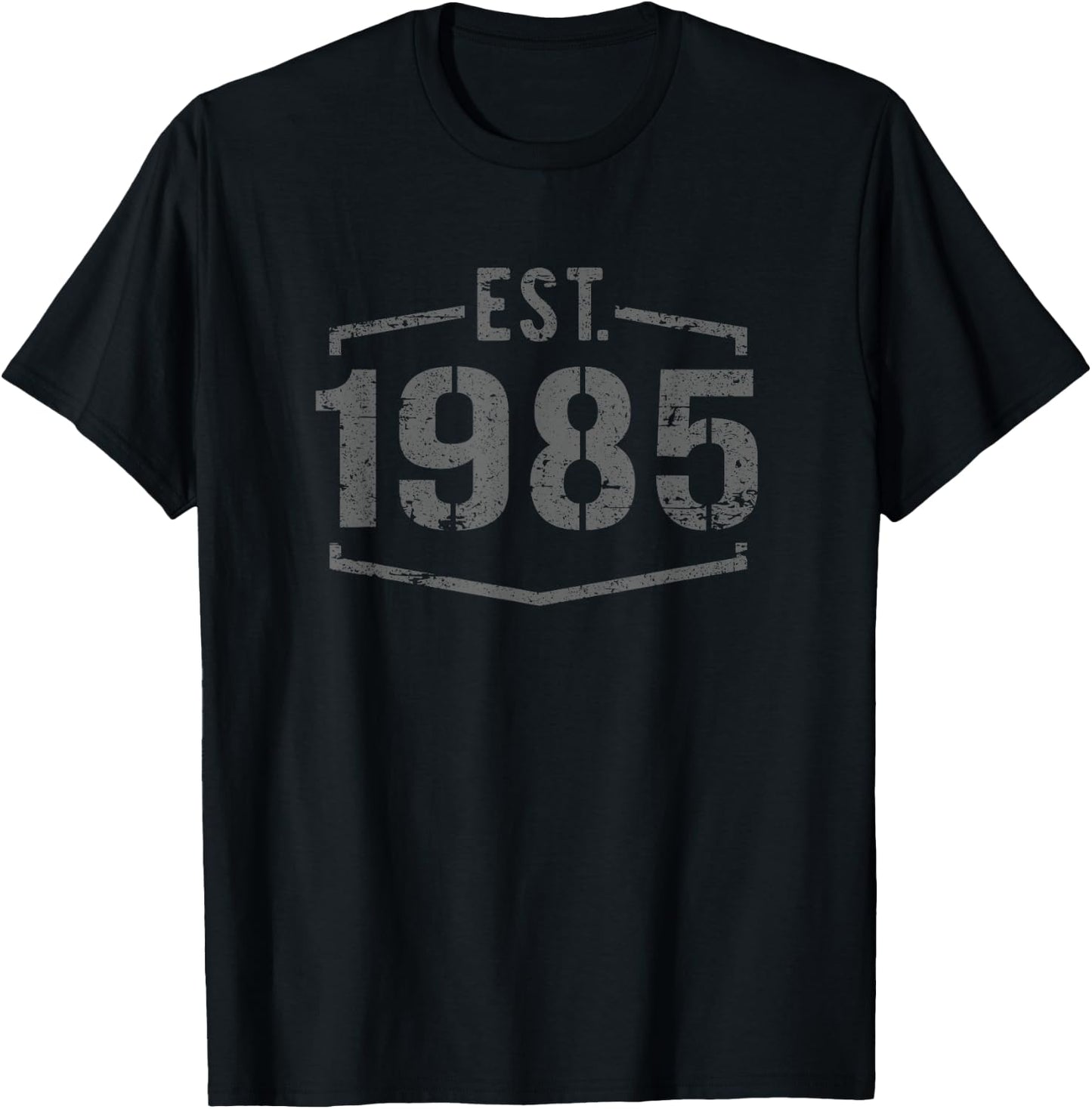 Est 1985 Vintage Style Established 1985 Birthday Design T-Shirt - T-Shirt | Black