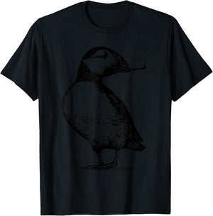 Vintage Cute Puffin Smoking Weed Cannabis Marijuana Stoner T-Shirt - T-Shirt | Black