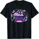 Witch Bubble Bath Cauldron Purple Pink Pastel Goth Cute Cat T-Shirt - T-Shirt | Black