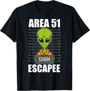 Storm Area 51 Alien Escapee from Area 51 - Alien Mugshot T-Shirt - T-Shirt | Black