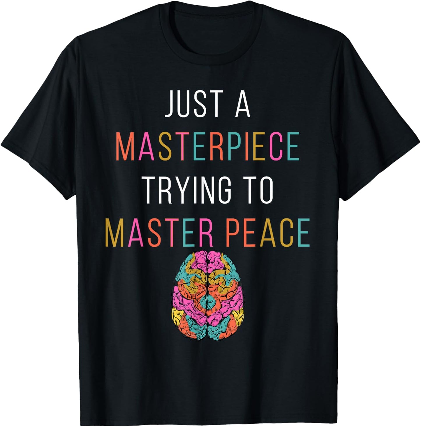 Just A Masterpiece Mental Health Awareness Green Stigma T-Shirt - T-Shirt | Black