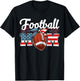 Football Mom 4th Of July Costume Player Matching Family T-Shirt - T-Shirt | Black