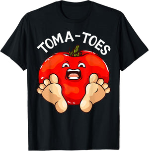 Toma-Toes Funny Tomato Love Growing Tomatoes T-Shirt - T-Shirt | Black