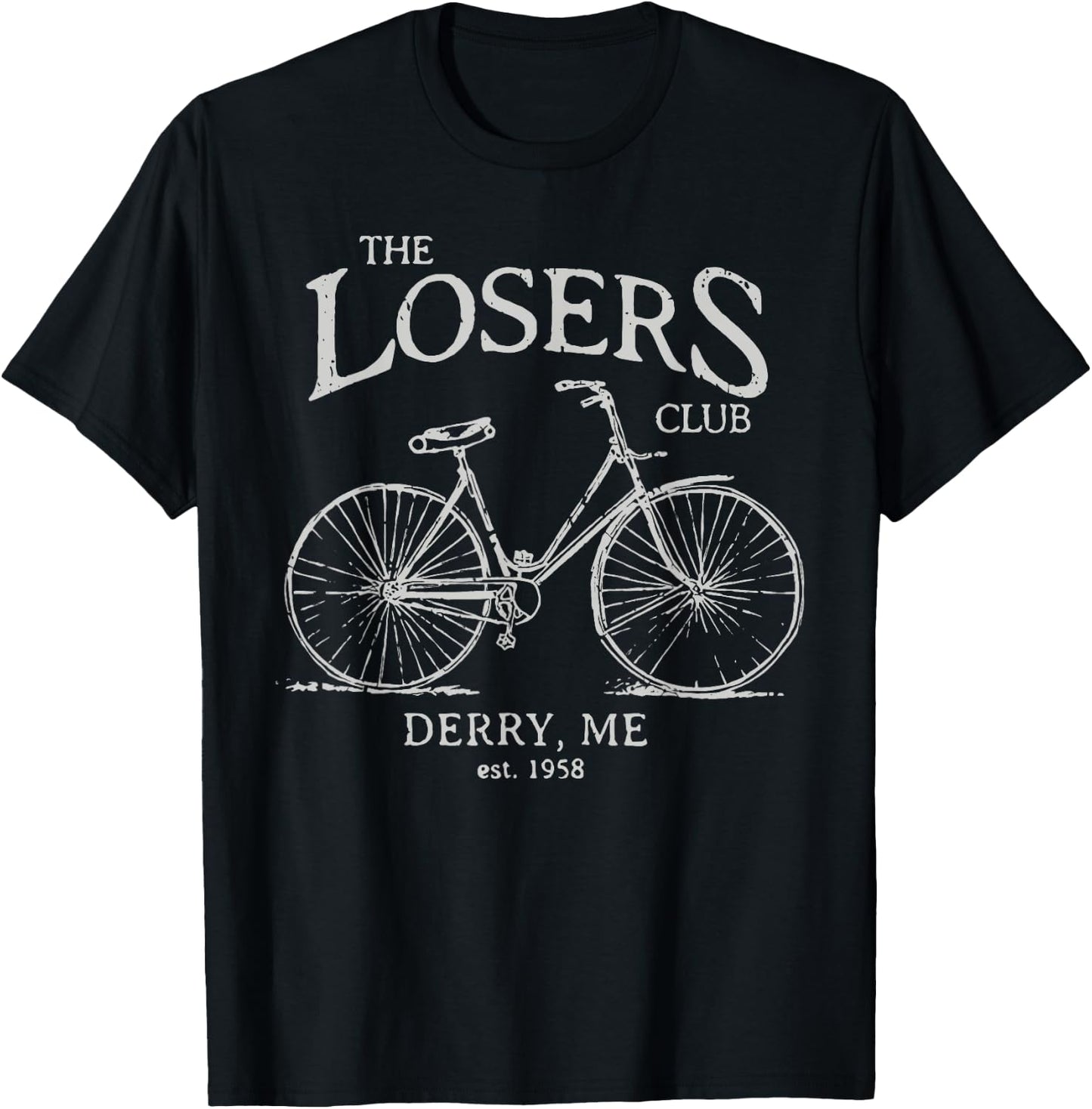 The Losers Club Horror Scary Movies Vintage Bike Halloween T-Shirt - T-Shirt | Black
