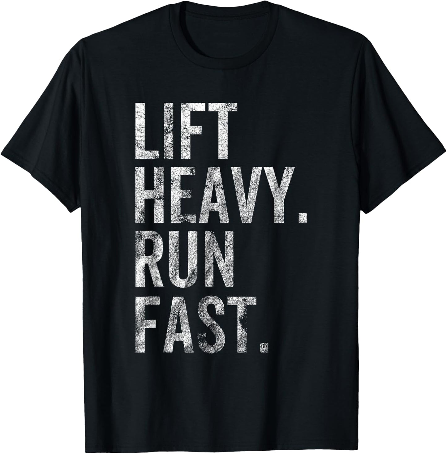 Lift Heavy Run Fast Sprinter Running Lover Gym Workout T-Shirt - T-Shirt | Black