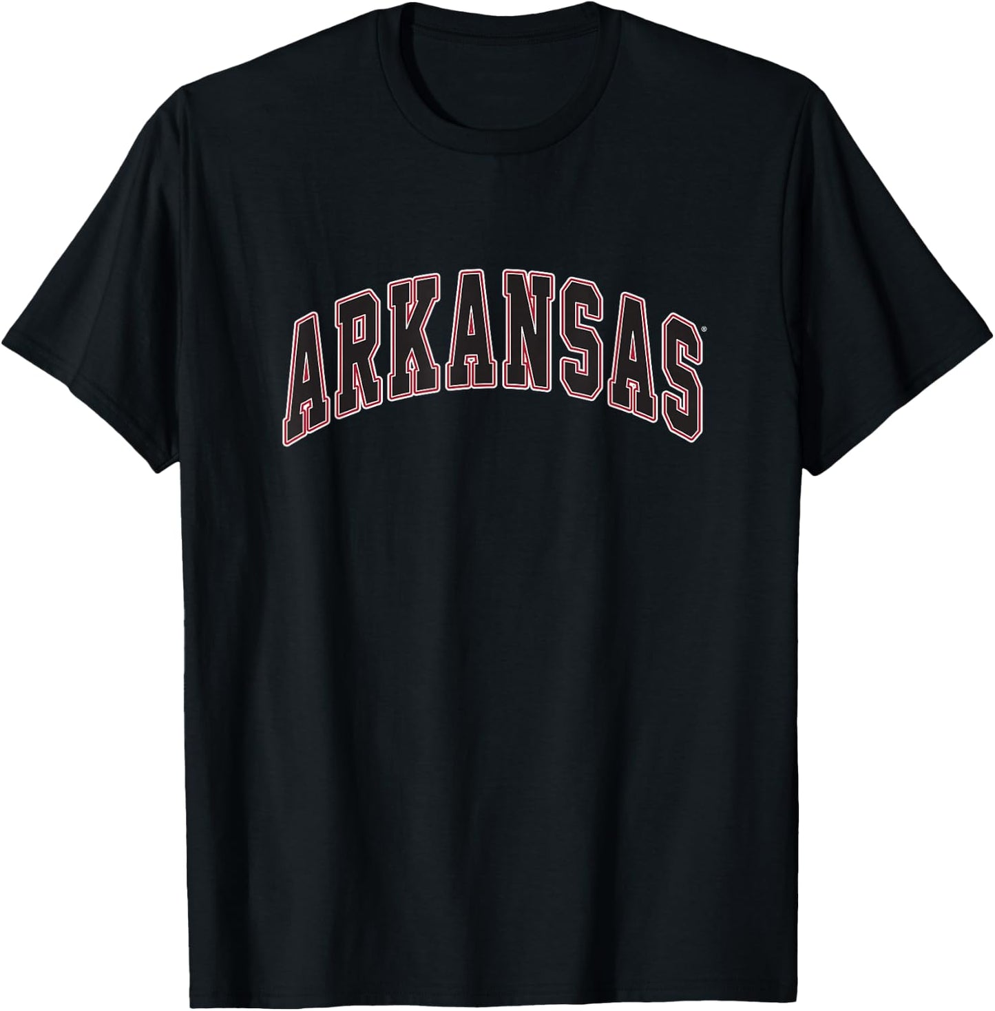 University of Arkansas Razorbacks Collegiate Text T-Shirt - T-Shirt | Black