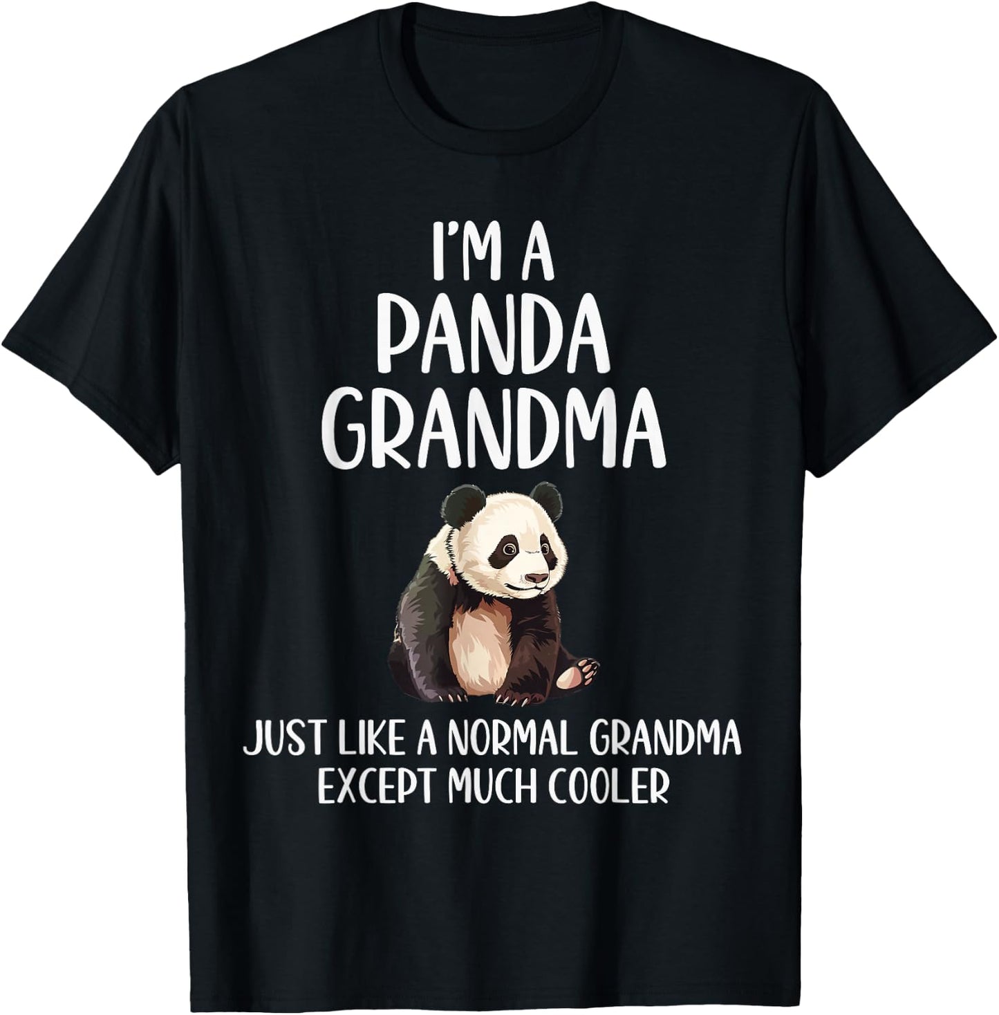 Panda Grandma Definition Funny Animals Lover Mothers Day T-Shirt - T-Shirt | Black