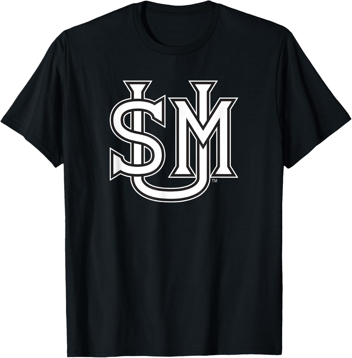 University of Southern Maine USM Monogram Logo T-Shirt - T-Shirt | Black