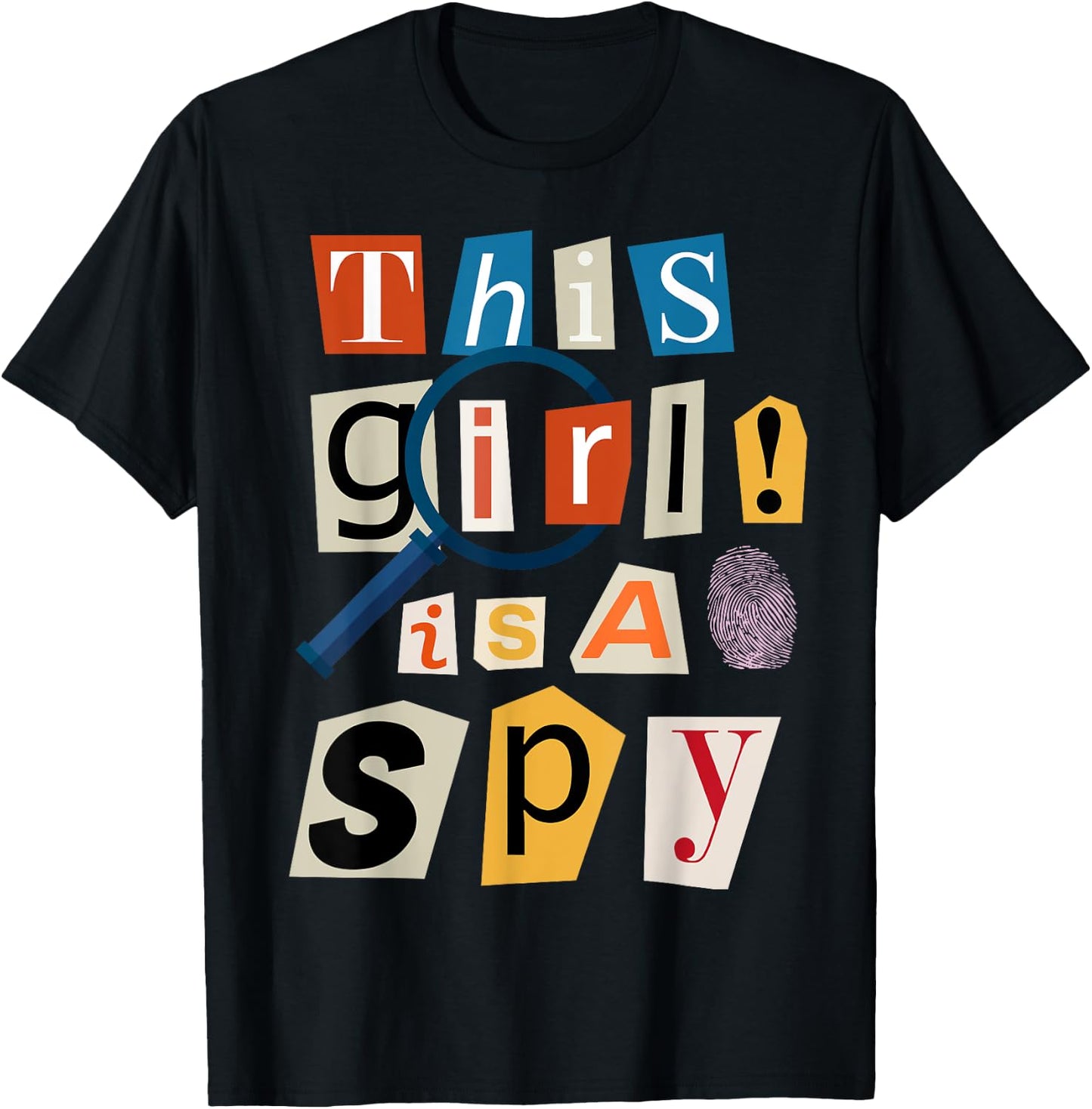 This Girl Is A Spy Funny Detective Costume Secret Agent T-Shirt - T-Shirt | Black