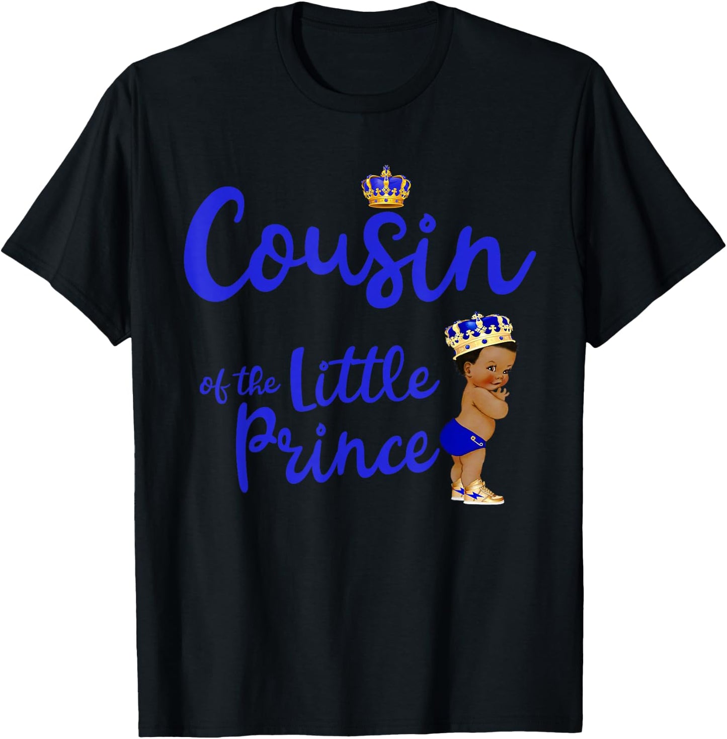 Cousin Of The Birthday Prince Boy Bday Party Idea T-Shirt - T-Shirt | Black