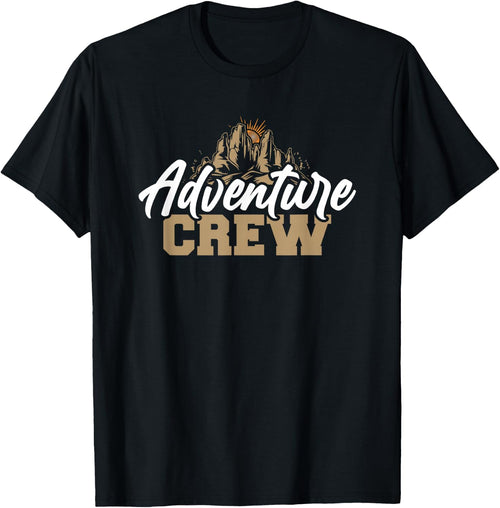 Outdoor Exploration Hiking Adventure Enthusiasts Adventure Crew , -Adult, Black, Small, Short Sleeve