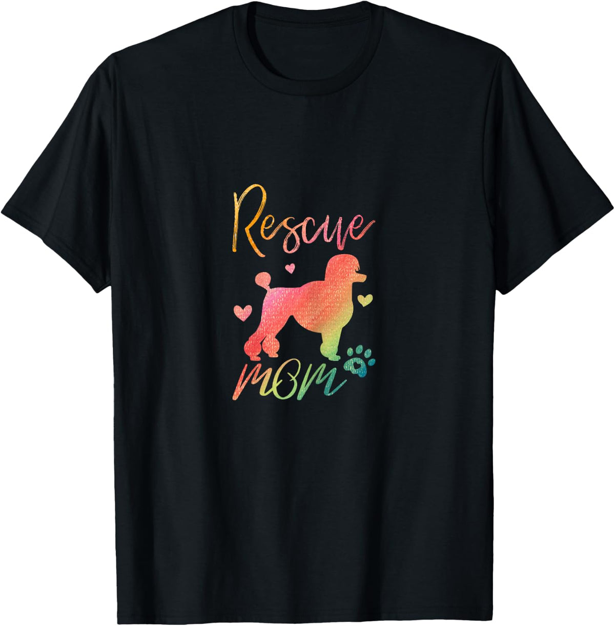 Rescue Poodle Mom Adopt Don't Shop Dog Rights Pet Adoption Women T-Shirt - T-Shirt | Black