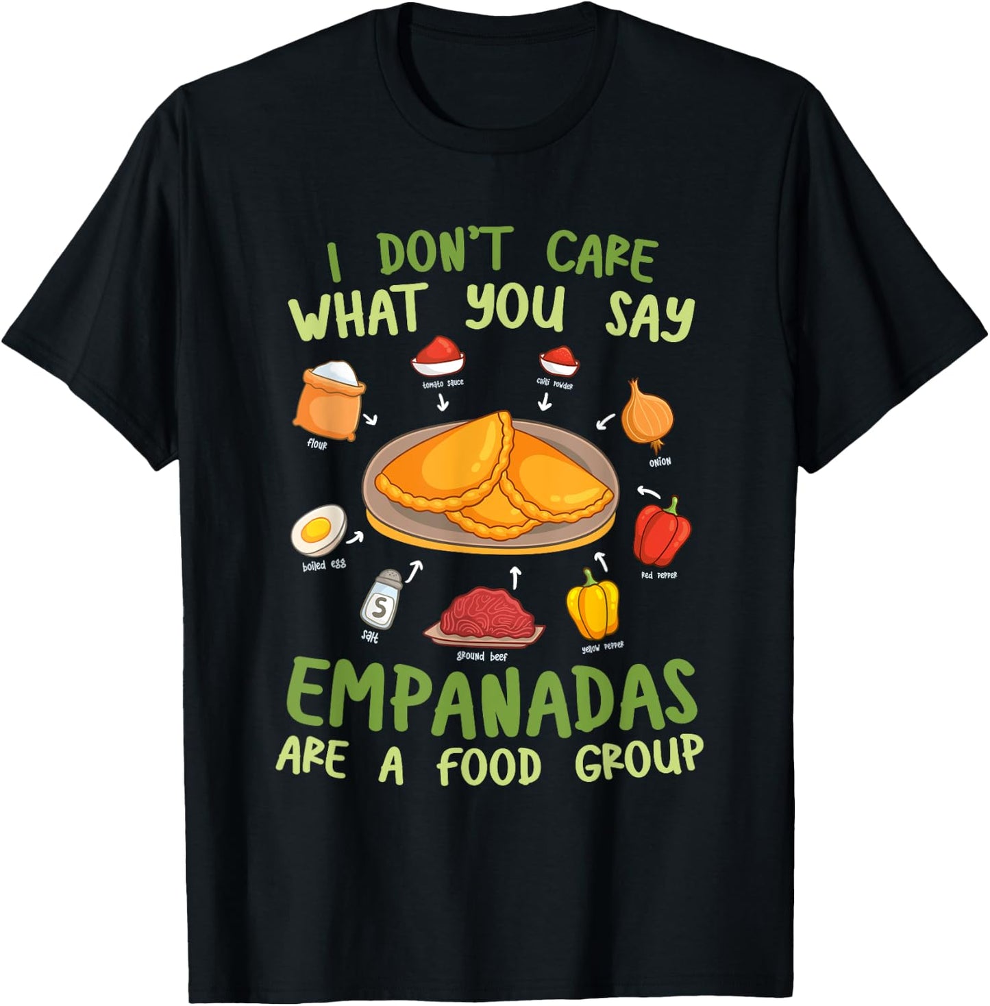 Mexican Empanada Empanadas Are A Food Group T-Shirt - T-Shirt | Black
