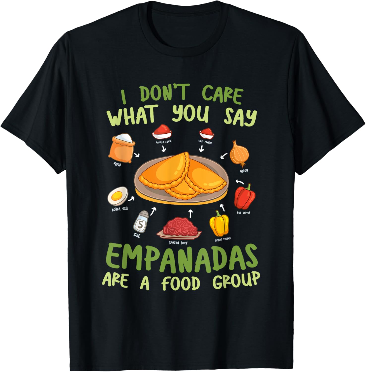 Mexican Empanada Empanadas Are A Food Group T-Shirt - T-Shirt | Black