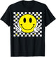 Yellow Smile Face Shirt Cute Happy Peace Smiling Face Kids T-Shirt - T-Shirt | Black