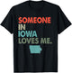 Someone In Iowa Loves Me Retro Style US State T-Shirt - T-Shirt | Black