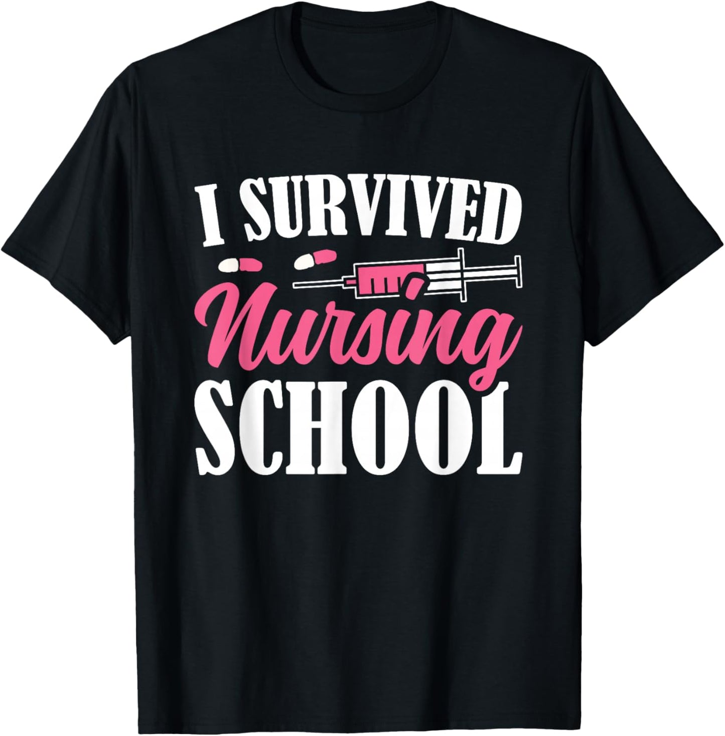I Survived Nursing School T-Shirt - T-Shirt | Black