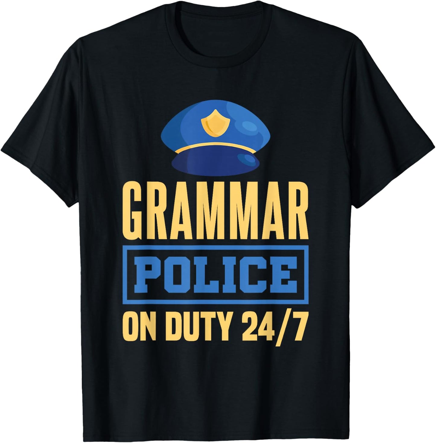 Grammar Police English Teacher Literature T-Shirt - T-Shirt | Black