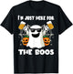 Im Just Here For The Boos Halloween Pumpkin Ghost Drink Beer T-Shirt - T-Shirt | Black