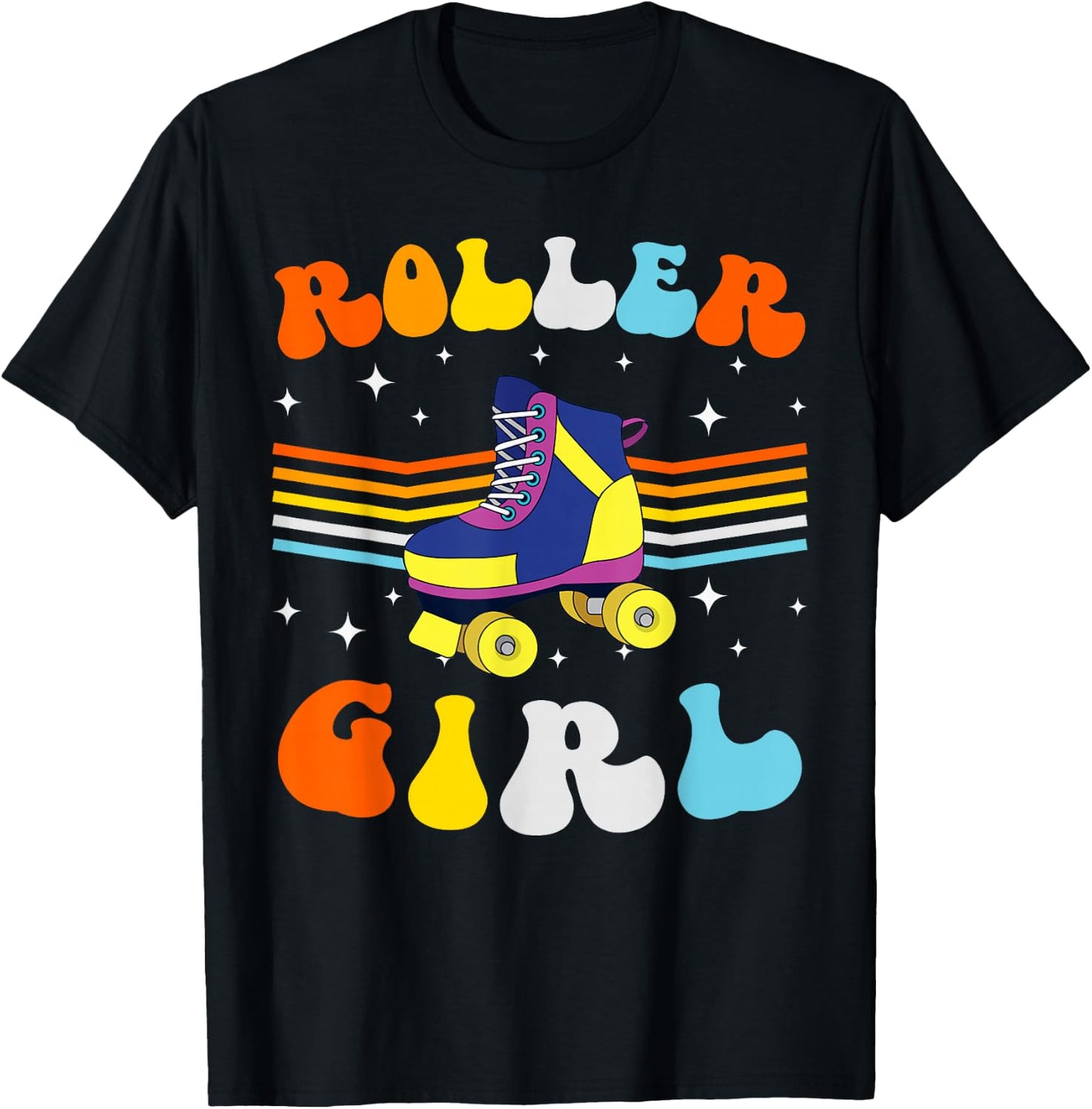 Roller Girl Roller Skating Rollerblade Skater T-Shirt - T-Shirt | Black