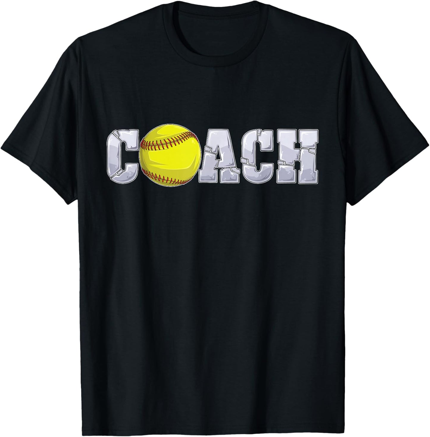 Softball Coach Coaching assistant coach Softball team men T-Shirt - T-Shirt | Black