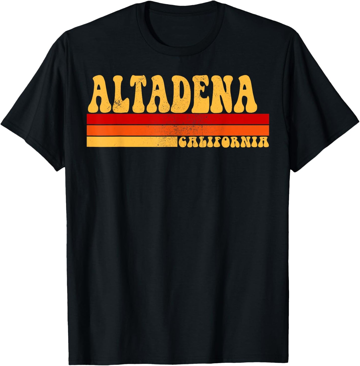 ALTADENA California City Vintage Roots Retro Design 70s 80s T-Shirt - T-Shirt | Black