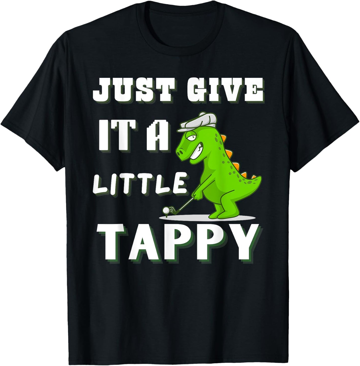 Funny Golf Dinosaur Adult Humor Men or T-Shirt - T-Shirt | Black