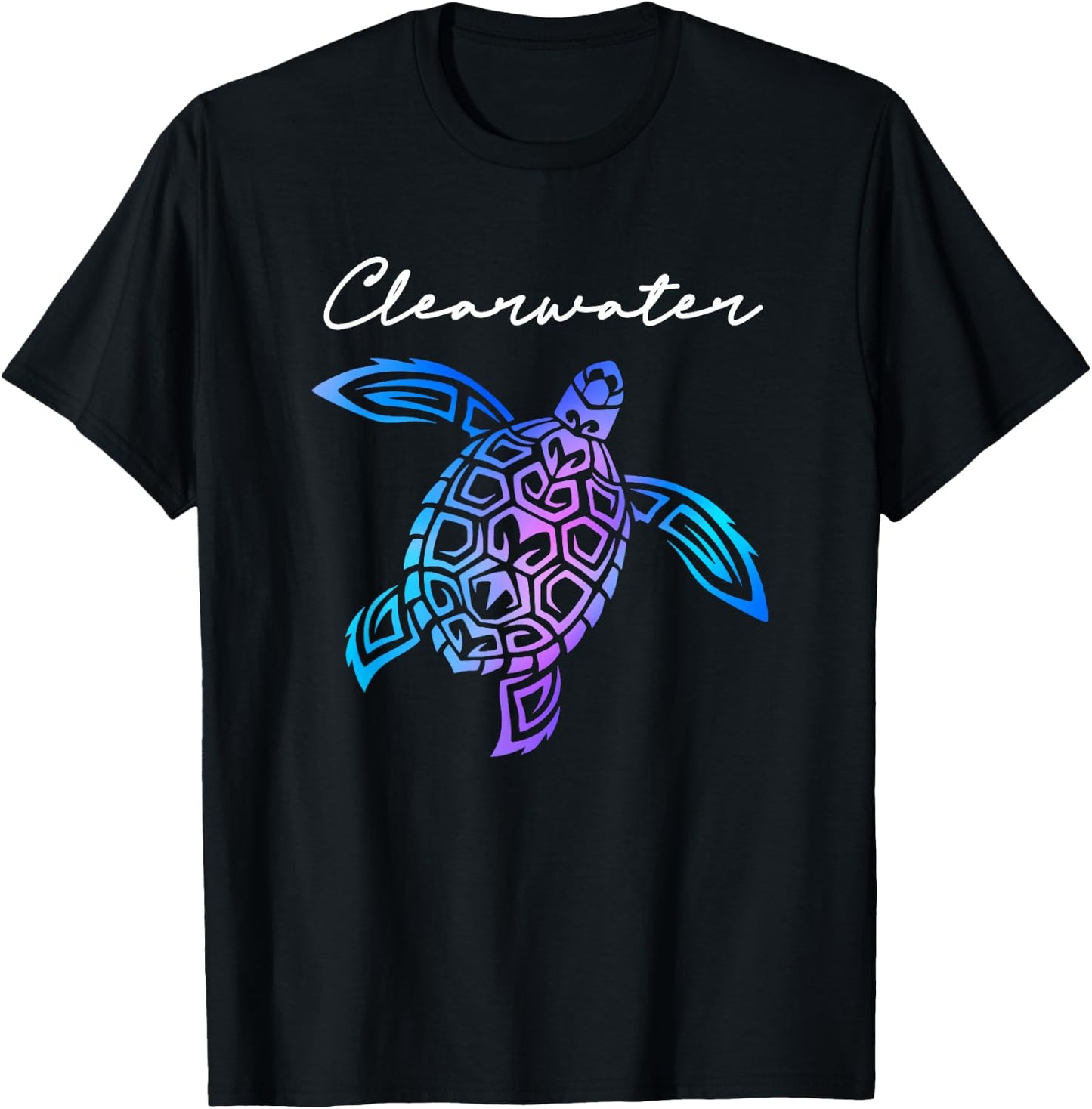 Clearwater Florida Sea Turtle Beach Vacation Souvenir Women Kids T-Shirt - T-Shirt | Black