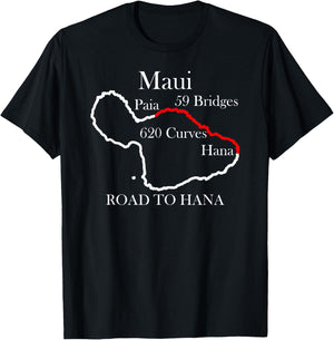 Road To Hana Maui Hawaii Vacation Souvenir T-Shirt - T-Shirt | Black