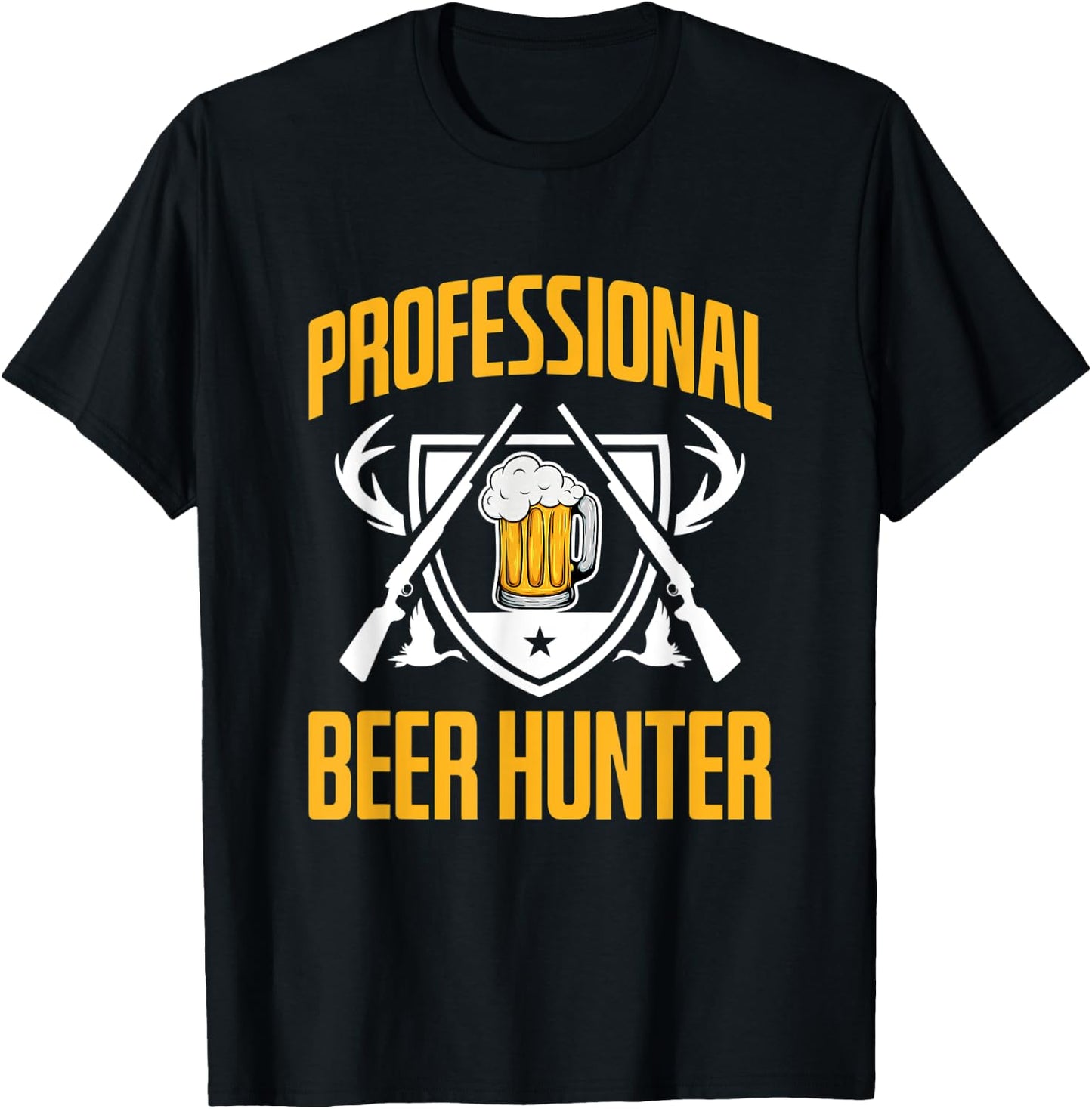 Professional Beerhunter for beer lover and hunter T-Shirt - T-Shirt | Black