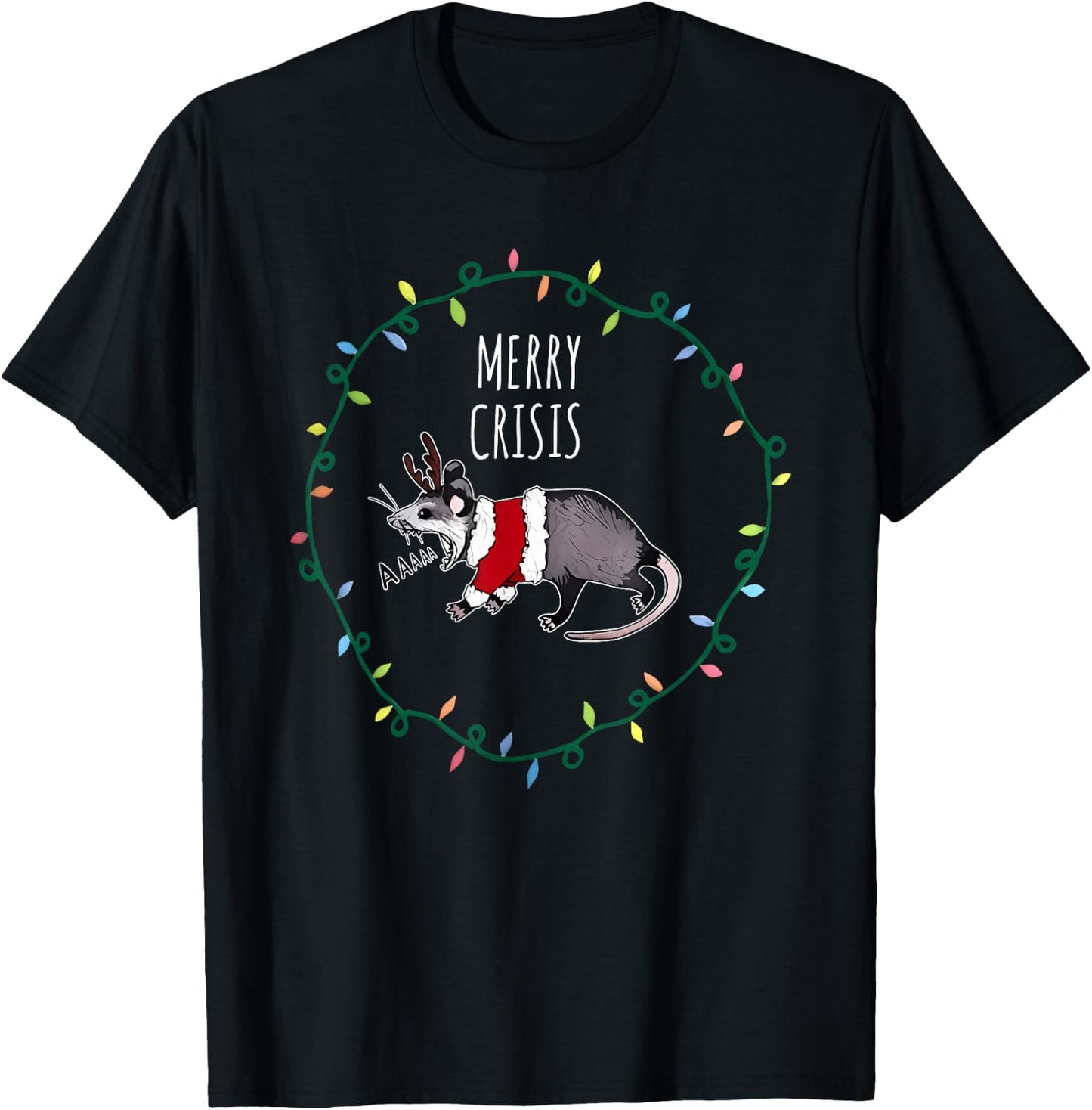 Merry Crisis Funny Apparel T-Shirt - T-Shirt | Black