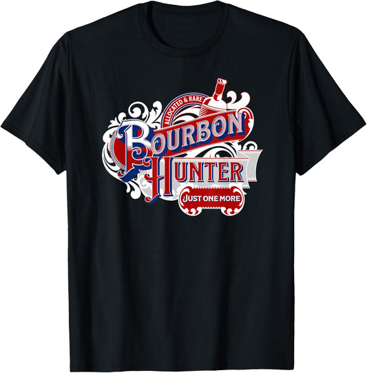 Bourbon Hunter for Patriotic Allocated Rare Whiskey Fan Dad Women Men T-Shirt - T-Shirt | Black