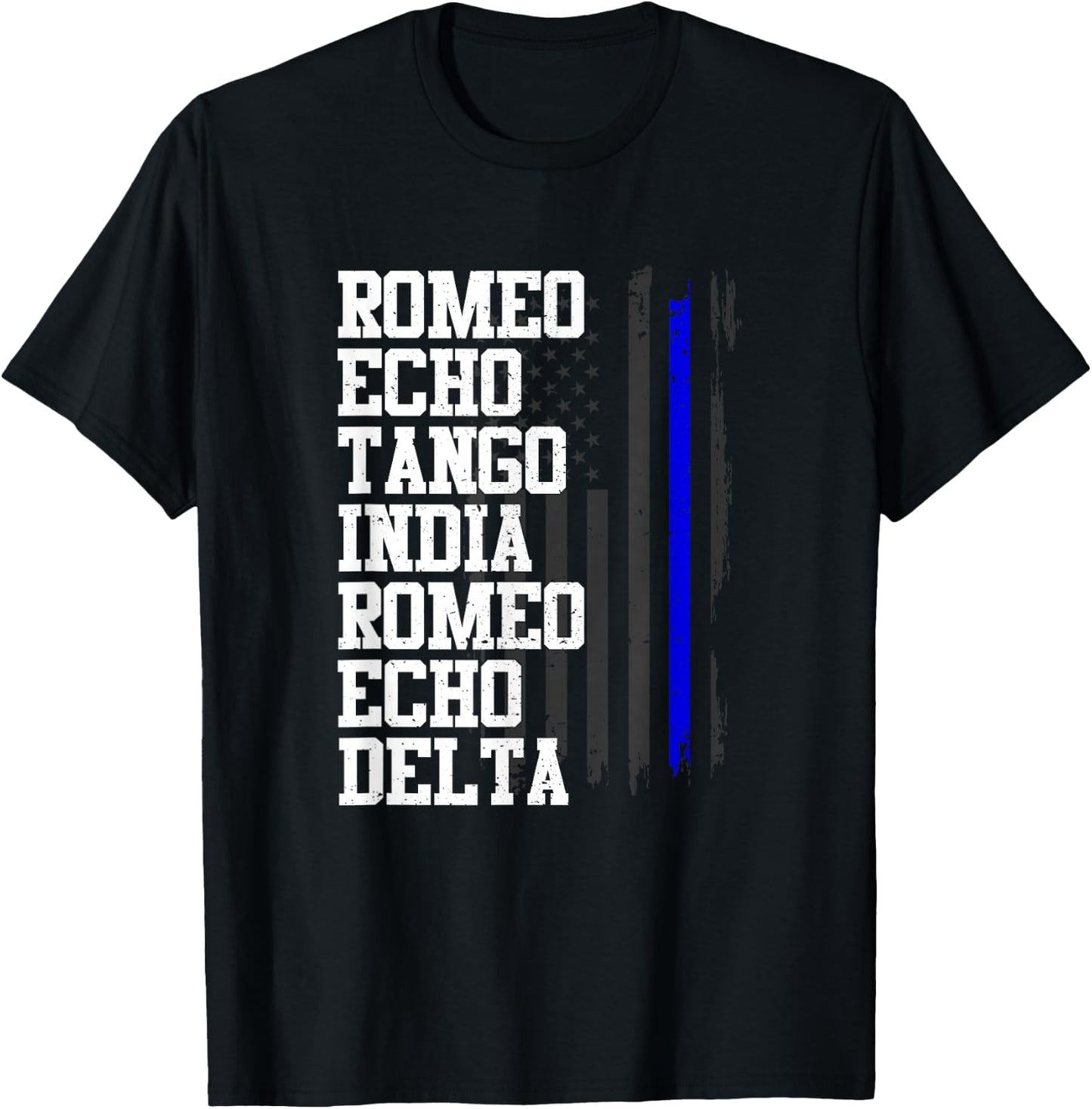 Romeo Echo Tango India Romeo Echo Delta Retired Military T-Shirt - T-Shirt | Black