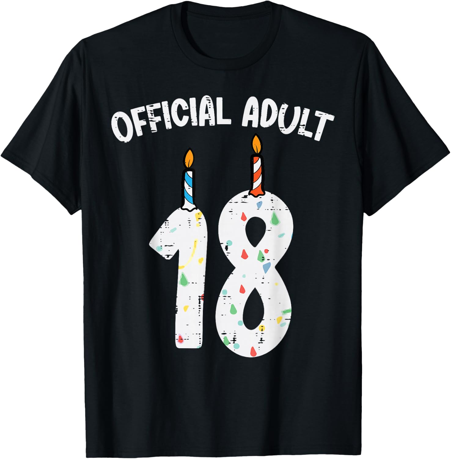 Official Adult 18 Candles 18th Birthday Women Girls T-Shirt - T-Shirt | Black