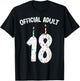 Official Adult 18 Candles 18th Birthday Women Girls T-Shirt - T-Shirt | Black
