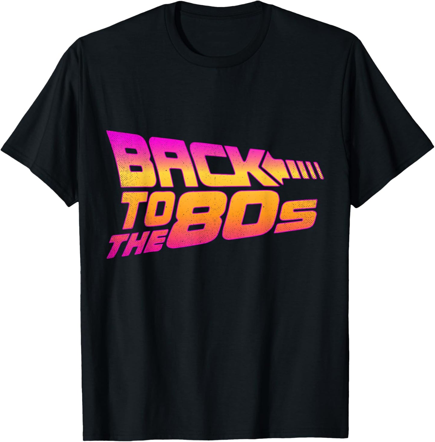 Back To The 80s Costume Retro Fancy Dress Halloween Party T-Shirt - T-Shirt | Black