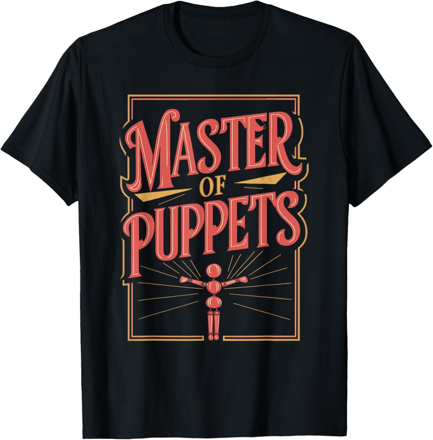 Puppet Mastery Shadow Play Ventriloquist Performance Art T-Shirt - T-Shirt | Black