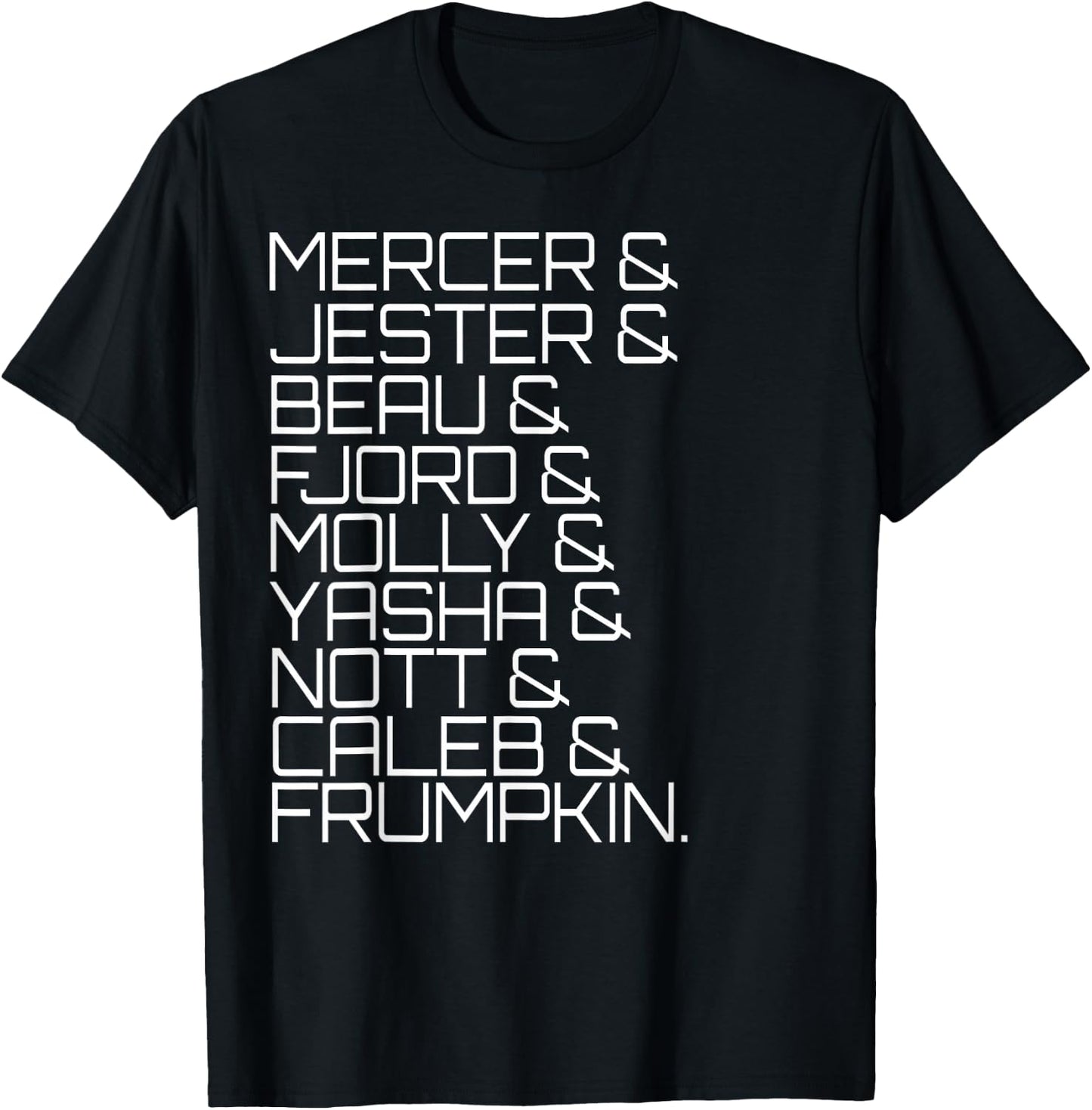Character List Second Campaign Shirt T-Shirt - T-Shirt | Black
